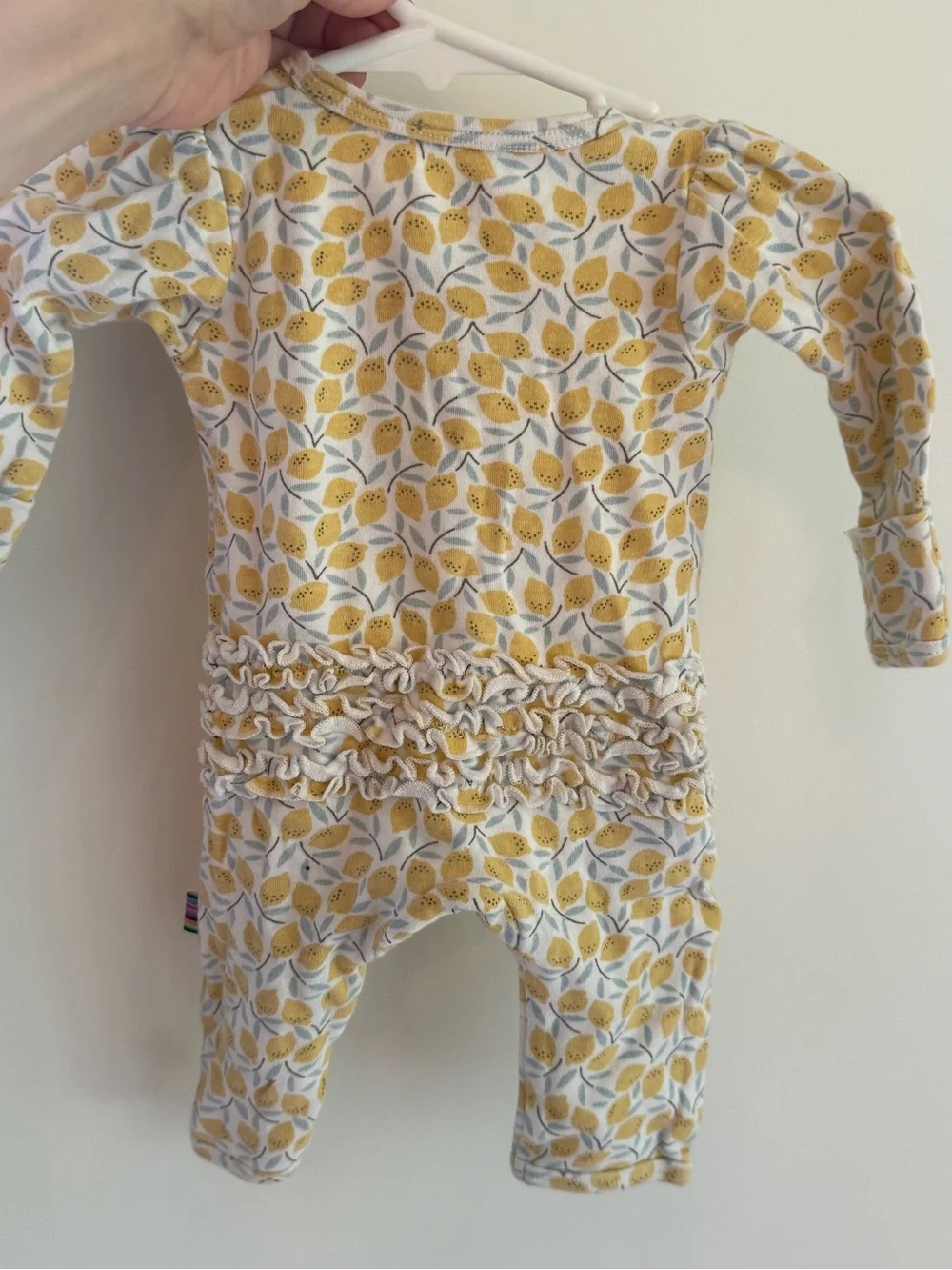 Magnetic Me Floral & Lemon Print Kids Pajama Footies - Yellow, Pink, Green